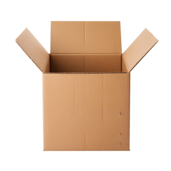 AI generated Open Cardboard Box on transparent background PNG image