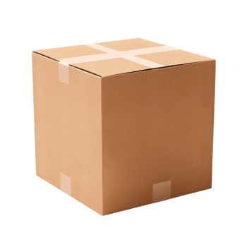 AI generated Cardboard Box on transparent background PNG image