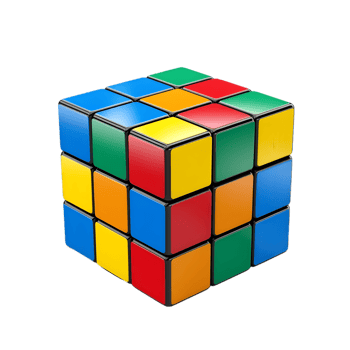 AI generated Rubik Cube on transparent background PNG image