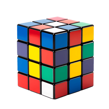 AI generated Rubik Cube on transparent background PNG image