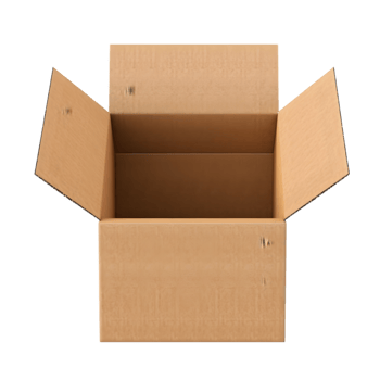 AI generated Open Cardboard Box on transparent background PNG image
