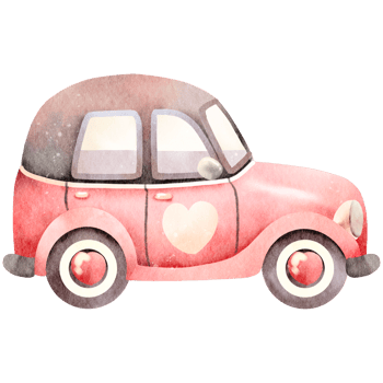 Vintage car watercolor png