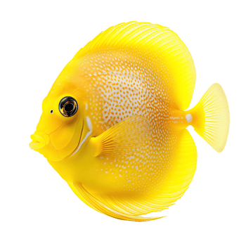 AI generated Yellow Tang Isolation on a transparent background png