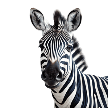 AI generated zebra isolated on transparent background png