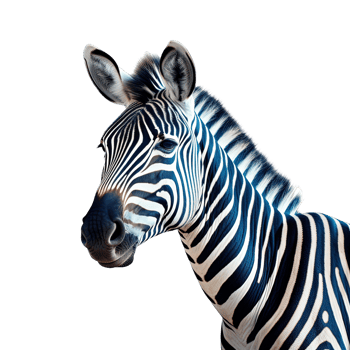 AI generated zebra isolated on transparent background png