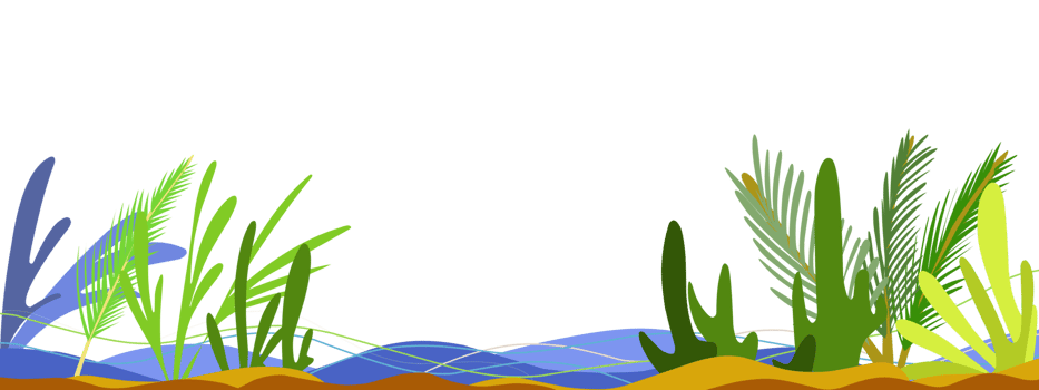 A flat bakcground landscape illustration with a plant theme. Perfect for poster, wallpaper, book cover, website cover png