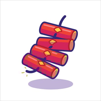 free vector chinese firecracker icon. Chinese New Year
