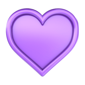 purple heart icon on transparent background png