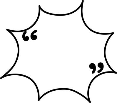 Black and white speech bubble balloon with quotation marks, icon sticker memo keyword planner text box banner, flat png transparent element design