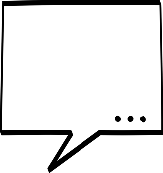 Black and white speech bubble balloon, icon sticker memo keyword planner text box banner, flat png transparent element design