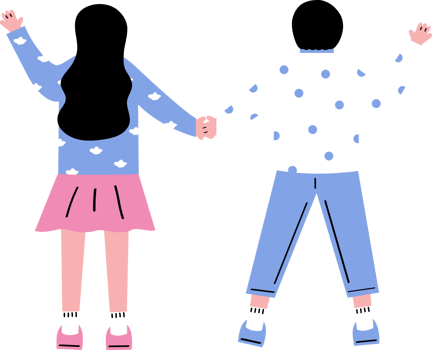 a couple are holding hands png