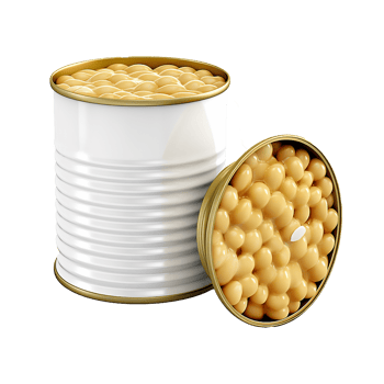 Canned pale legume isolated on transparent background png