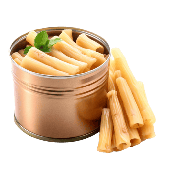 AI generated Canned bamboo shoots png isolated on transparent background