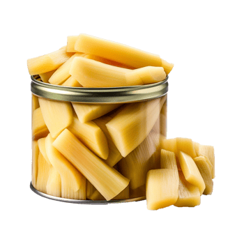 AI generated Canned bamboo shoots png isolated on transparent background
