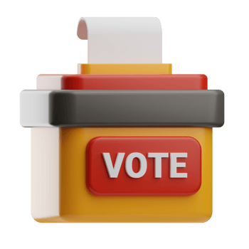 Activism Object Vote 3D Illustration png