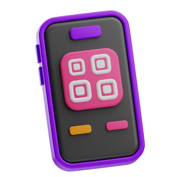 Contactless Pay Object Qr Code 3D Illustration png