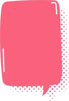 Colorful pastel pink color Pop art polka dots halftone speech bubble balloon icon sticker memo keyword planner text box banner, flat png transparent element design