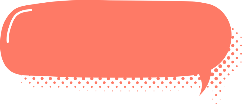 Colorful pastel orange color Pop art polka dots halftone speech bubble balloon icon sticker memo keyword planner text box banner, flat png transparent element design