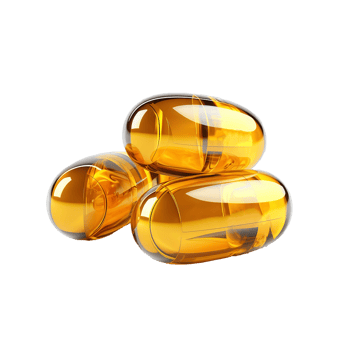 AI generated Capsules omega isolated on transparent background png