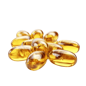 AI generated Capsules omega isolated on transparent background png