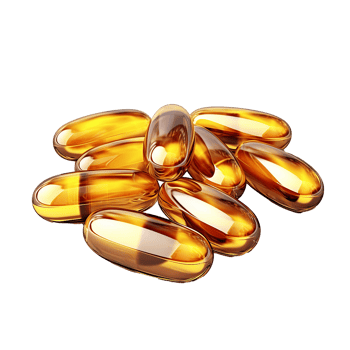 AI generated Capsules omega isolated on transparent background png