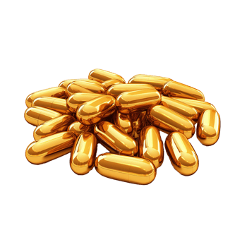 AI generated Capsules omega isolated on transparent background png