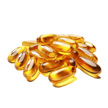AI generated Capsules omega isolated on transparent background png