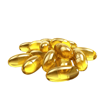AI generated Capsules omega isolated on transparent background png