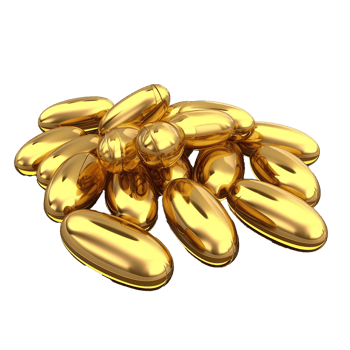 AI generated Capsules omega isolated on transparent background png
