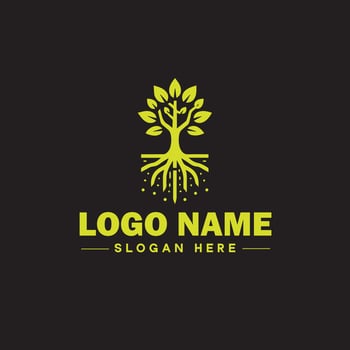 Environmental logo ecologic green nature farm business logo icon editable vector