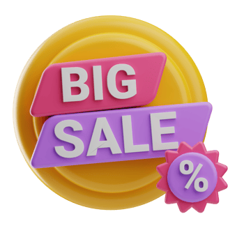 E-Commerce and Shopping Object Big Sale 3D Illustration png