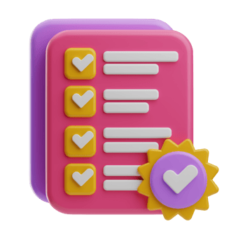 E-Commerce and Shopping Object Certificate Authority 3D Illustration png