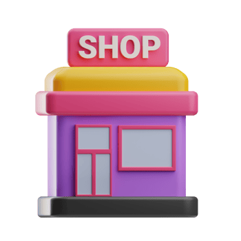E-Commerce and Shopping Object Shop 3D Illustration png