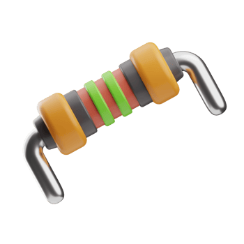 Electrical Tools Object Resistor 3D Illustration png