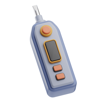 Engineering Object Voltage Indicator 3D Illustration png