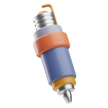 Engineering Object Spark Plug 3D Illustration png