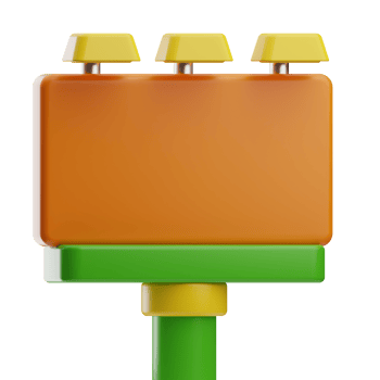 Printing Object Billboard 3D Illustration png