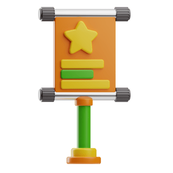 Printing Object Banner 3D Illustration png