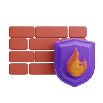 Safe Payment Object Firewall 3D Illustration png