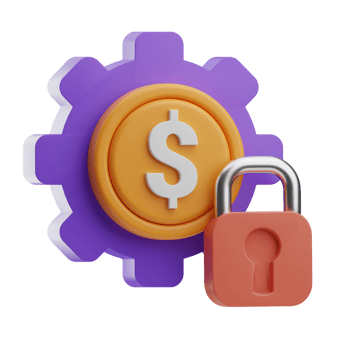 Safe Payment Object Payment System 3D Illustration png