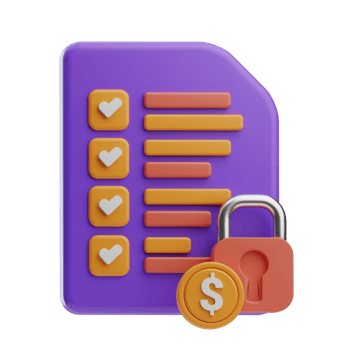 Safe Payment Object Compliance 3D Illustration png