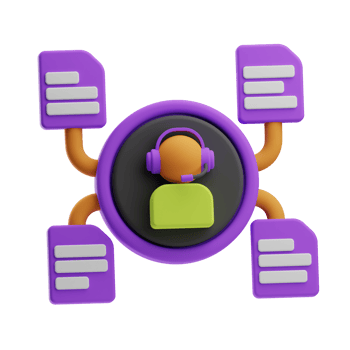 Virtual Assistant Object Document 3D Illustration png