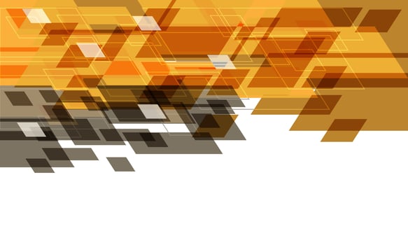 Abstract orange yellow grey technology futuristic cyber geometric dynamic on white design modern creative background vector