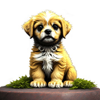 AI generated Close-up cute dog sitting on transparent background.Generative AI. png