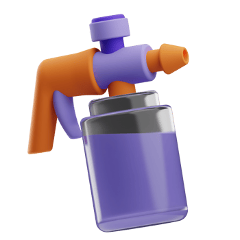 Car Wash Object Foam 3D Illustration png