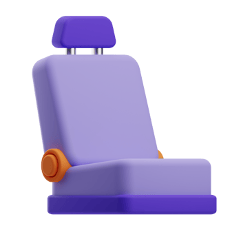Car Wash Object Car Seat 3D Illustration png