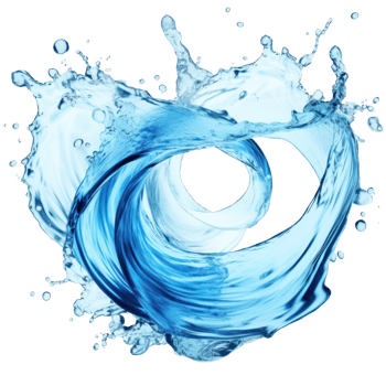 AI generated Water splash on a transparent background png