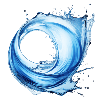 AI generated Water splash on a transparent background png
