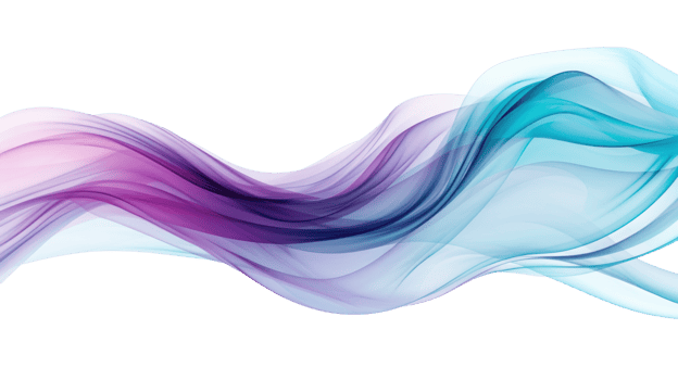 AI generated blue and purple smoke wave on transparent background png
