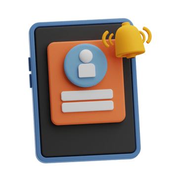Curriculum Vitae Object Notification 3D Illustration png
